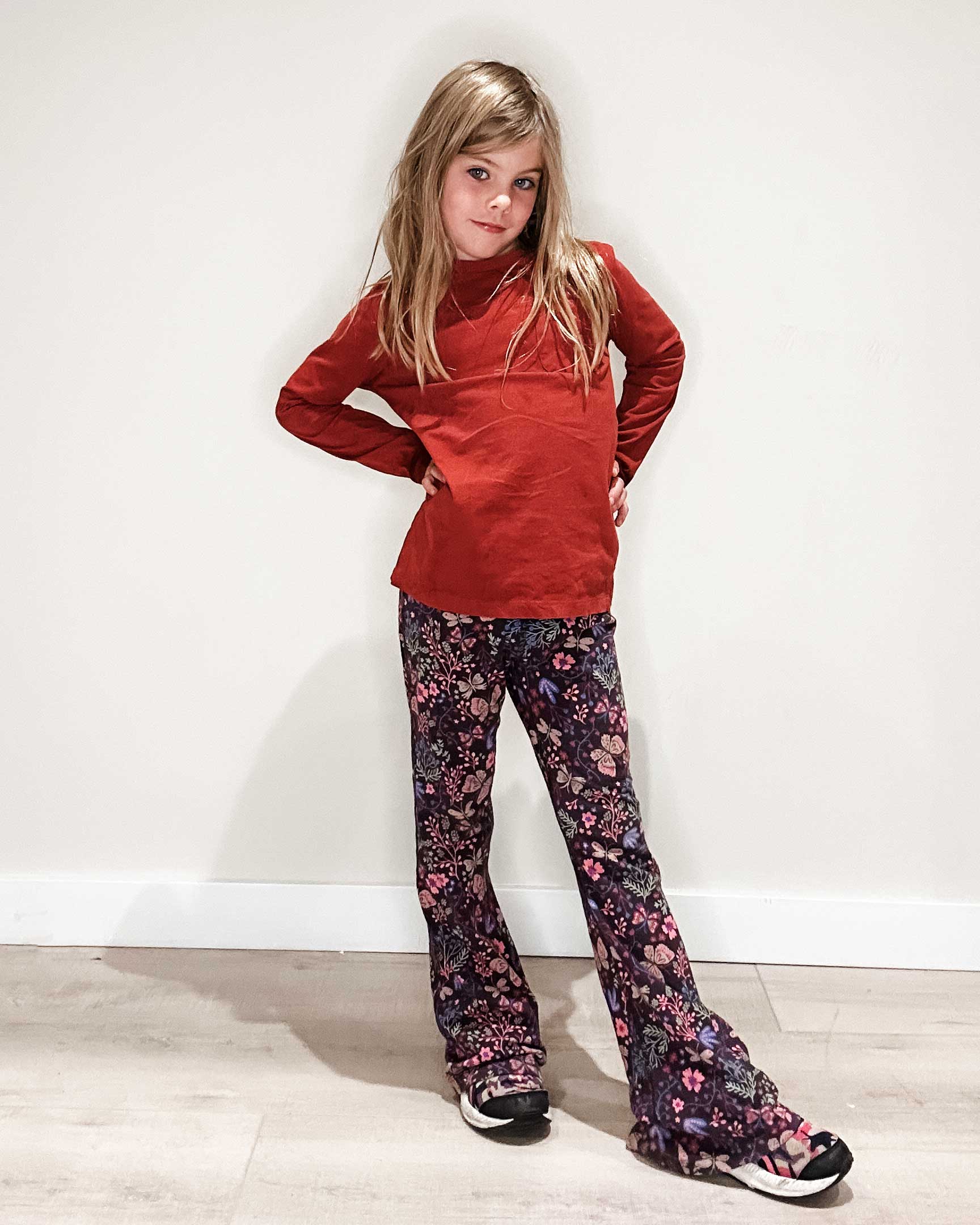 Kids Leggings: Organic Cotton Rebel Girls Reinforced Knee Legging - Mightly