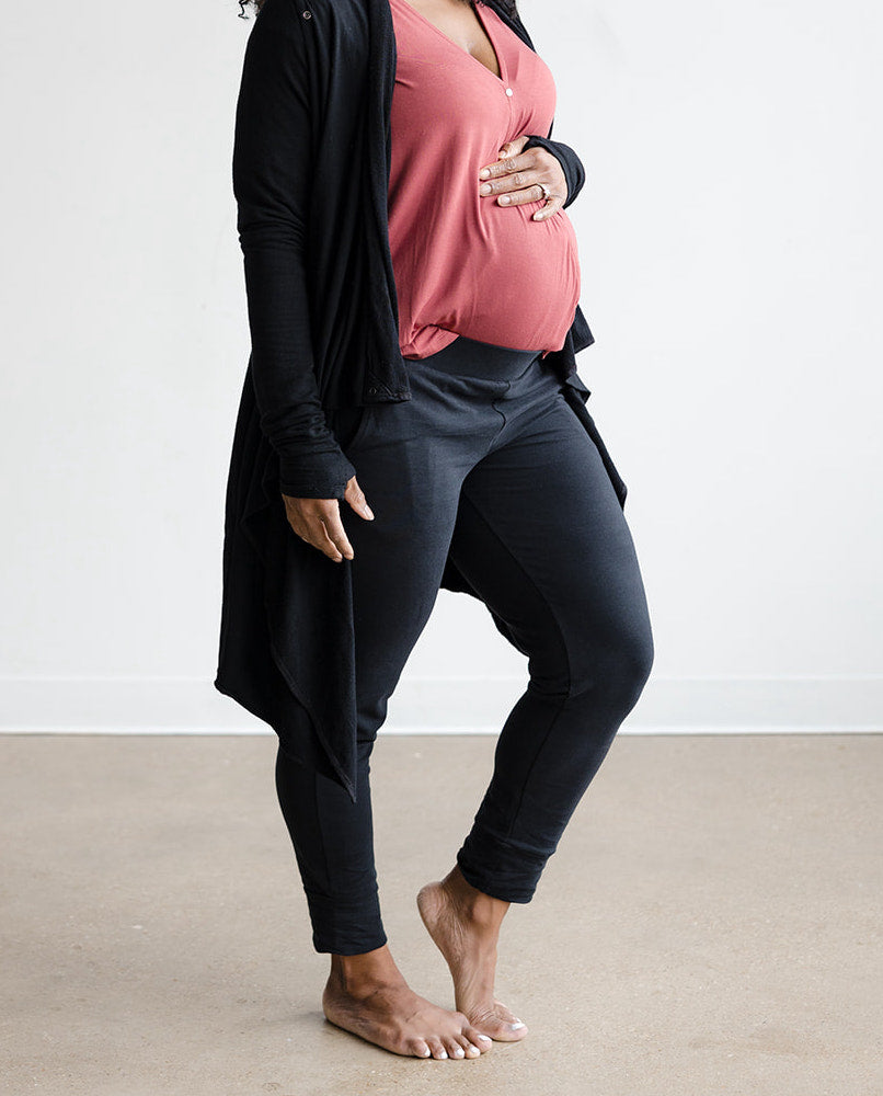 The Everywhere Maternity & Postpartum Dressy Joggers - Black