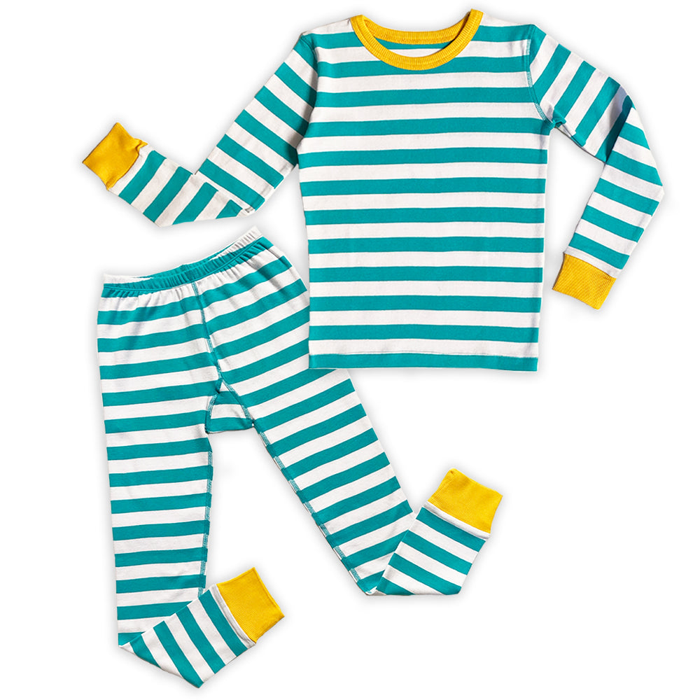 pajamas-teal-stripe
